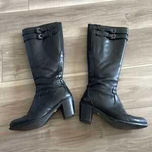 $ firm Inci Black Leather boots